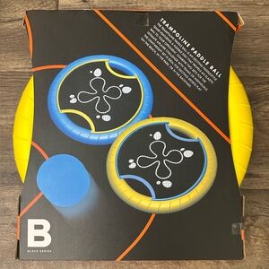 Trampoline Paddle Ball Set of 2 sports discs outdoor fun game Black